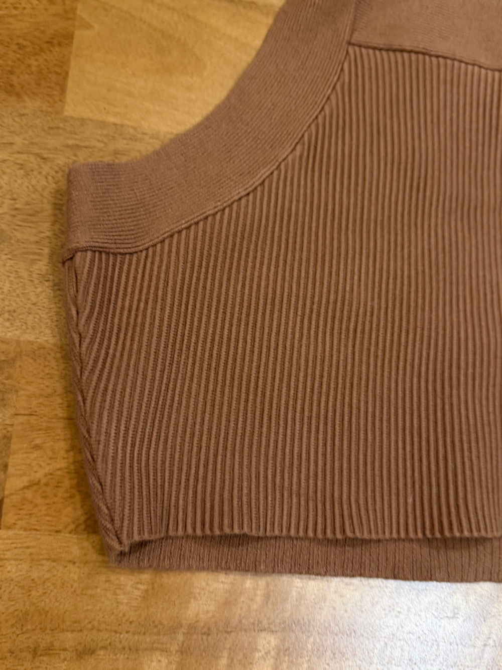 House of Harlow 1960 Ribbed Cropped Tank Top in Brown Size Large - Picture 3 of 9